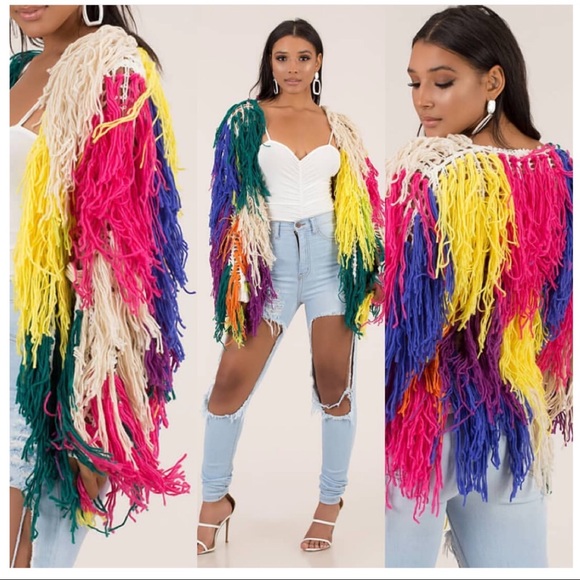 shaggy cardigan sweater